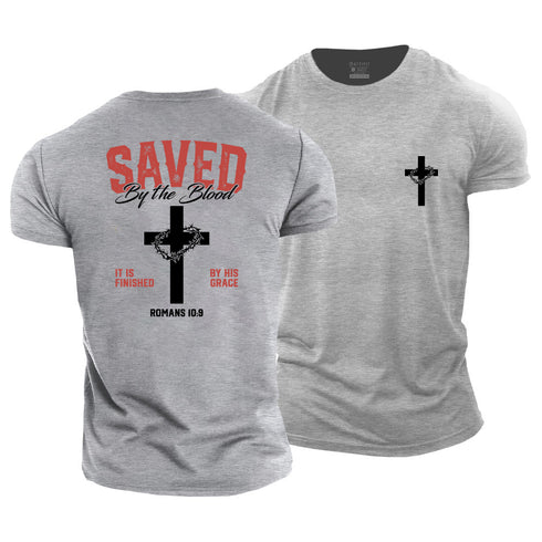 Men's Saved By The Blood Cotton T-Shirt